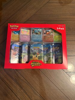Pokémon Ascended Heroes 5-Pack Mini Tin Set – NEW / Sealed