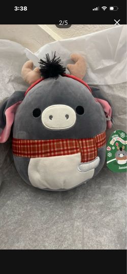 SQUISHMALLOW JASON THE REINDEER CHRISTMAS DONKEY. PLUSH TOY
