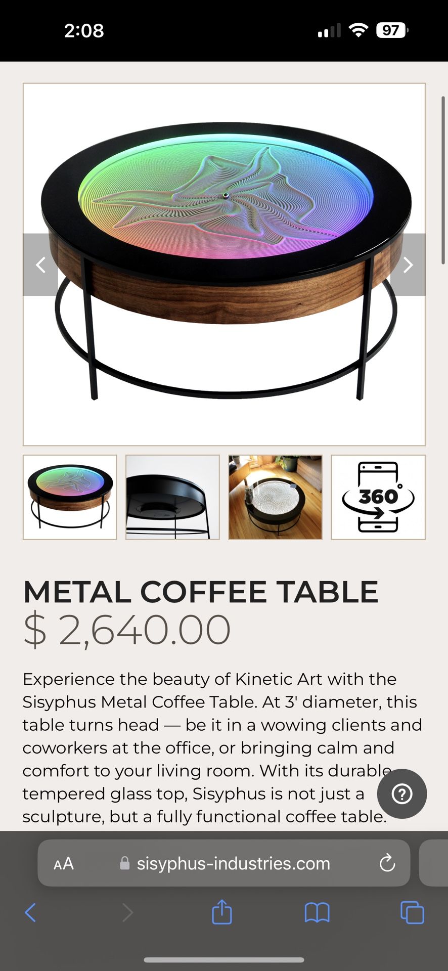 Sisphus Sand Art Table