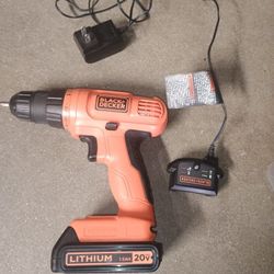 Black And Decker 20v Drill Battery And Charger 