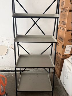 Gray/black 4 shelf bookcase