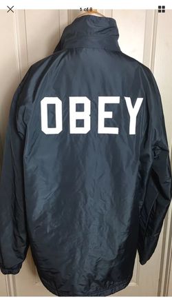Men's size large brand-new with tags obey windbreaker jacket