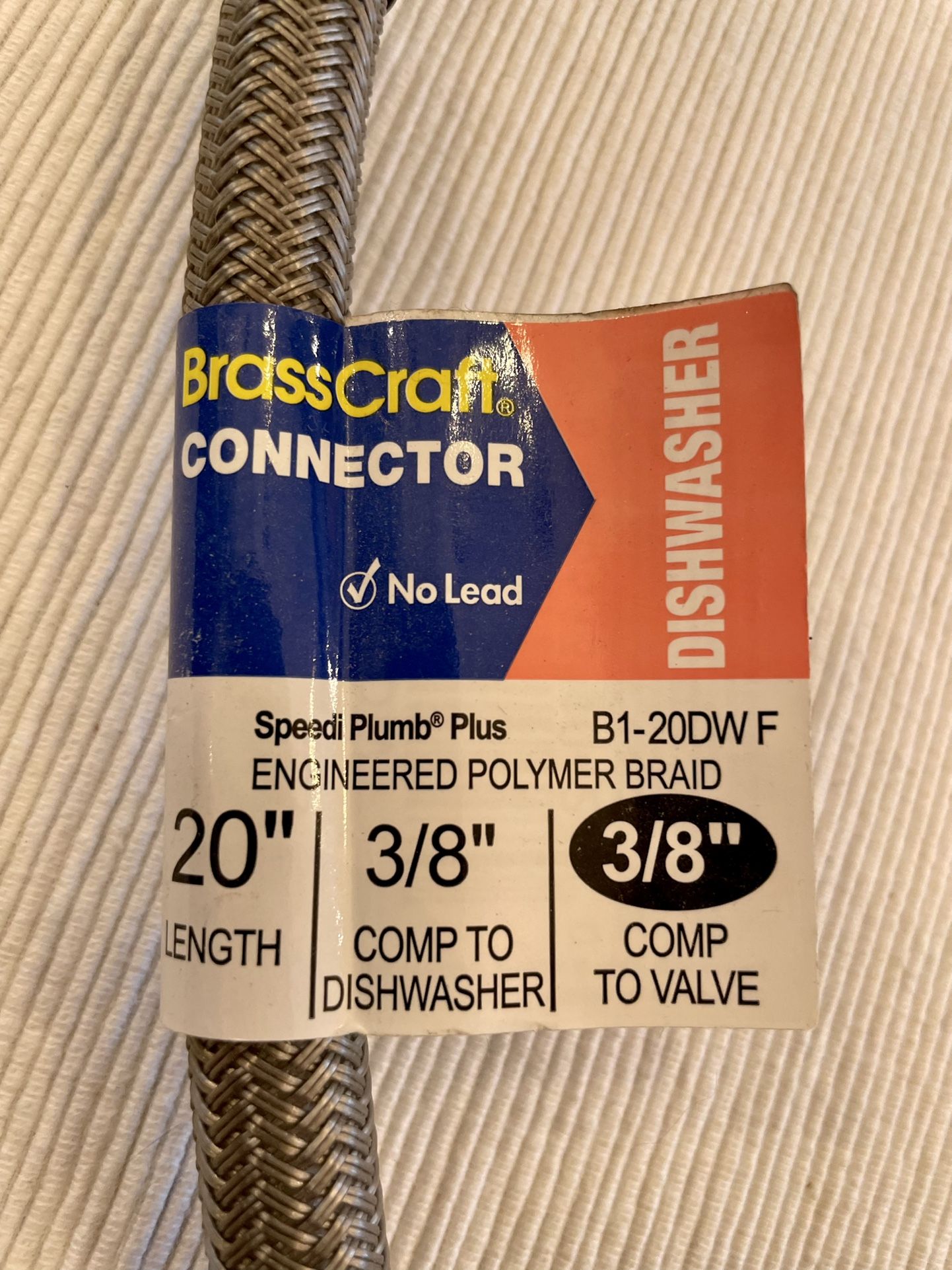 BrassCraft 20” Speedi Plumb Plus DW Connector