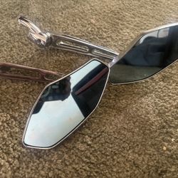 Side View CHROME FAIRING  Mirrors-MOTORCYCLES, Rat Rods, Classic Trucks