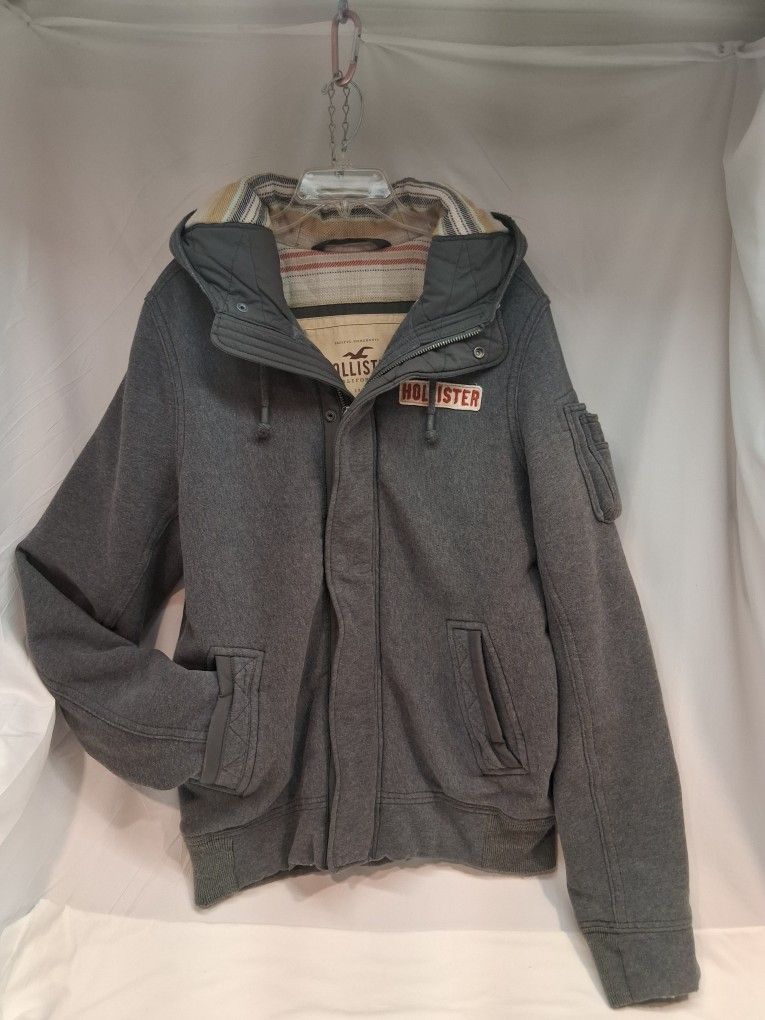 Men's Hollister Adult XL Fully Lined Hooded Sweater Jacket XL