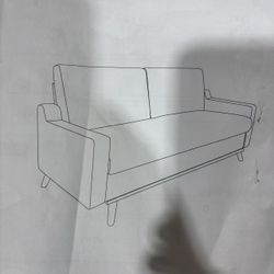 M-56" Chenille Sofa, Loveseat Couch, Mid Century Modern Love Seat Couches with Solid Wood Frame for Living Room & Bedroom, Beige