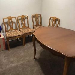 Wood Table And Chairs