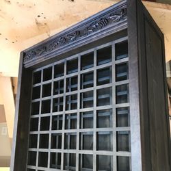 Hard Sold Wood Hand Made Wine Cabinet. 