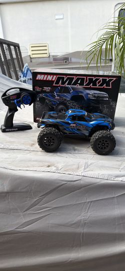 (trade or cash) traxxas mini maxx blue edition