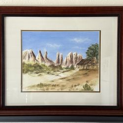 Watercolor of Desert Landscape