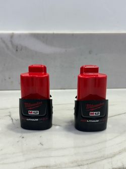 Lot Of 2 Milwaukee Batteries 48-11-2420 M12 Lithium-lon 2.0 Battery TESTED