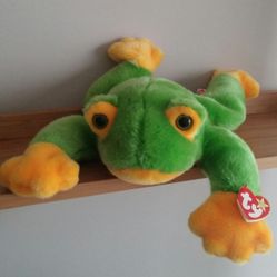 Large Ty Beanie Buddie/Smoochy The Frog/Retired 