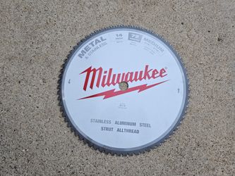 (New) Milwaukee 14"x72 Carbide Teeth 1" Arbor Metal and Stainless Cutoff Blade