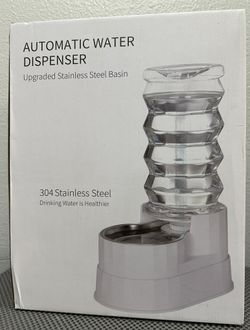 Automatic Water Dispenser For Pets Upgraded Stainless Steel Basin