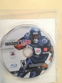 Sony PlayStation ps3 madden 07