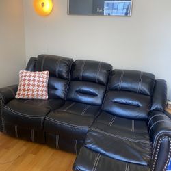 Leather Recliner Couch 