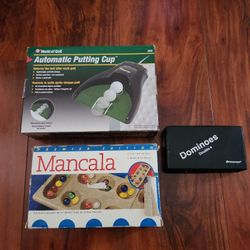 3 Games/ Mancala/ Dominos/ Automatic Putting Cupp