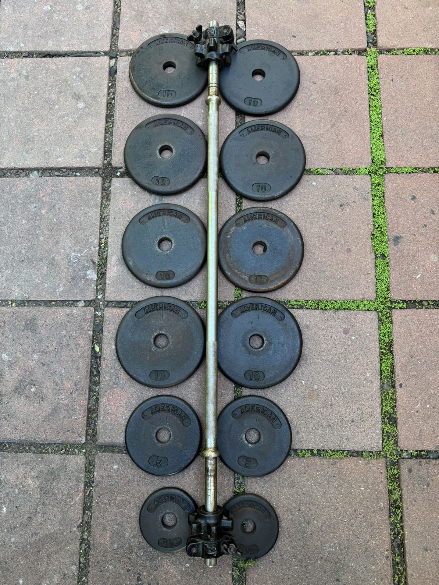 Standard Weight 1 Inch Set 95 Lbs+ Bar