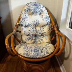 Two Swivel Egg Chair With Table 