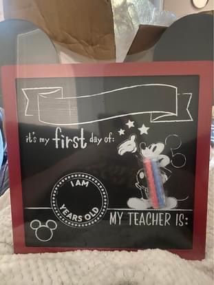 Disney 1st Day Of School