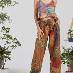 Mushroom Patchwork Pants