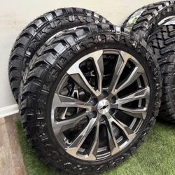 New 22 inch gm style wheels wrapped in 33x12.50R22 atturo MT tires