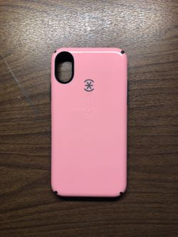 iPhone X Speck Cover Pink and Black