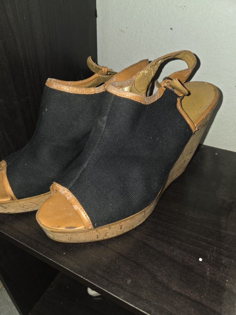Navy Blue Wedges 