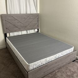Queen Bed Frame & Queen Box Spring