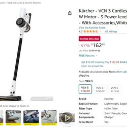 Karcher VCN 3 Cordless Stick Vacuum