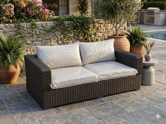 Patio furniture loveseat clearance sale deep seating