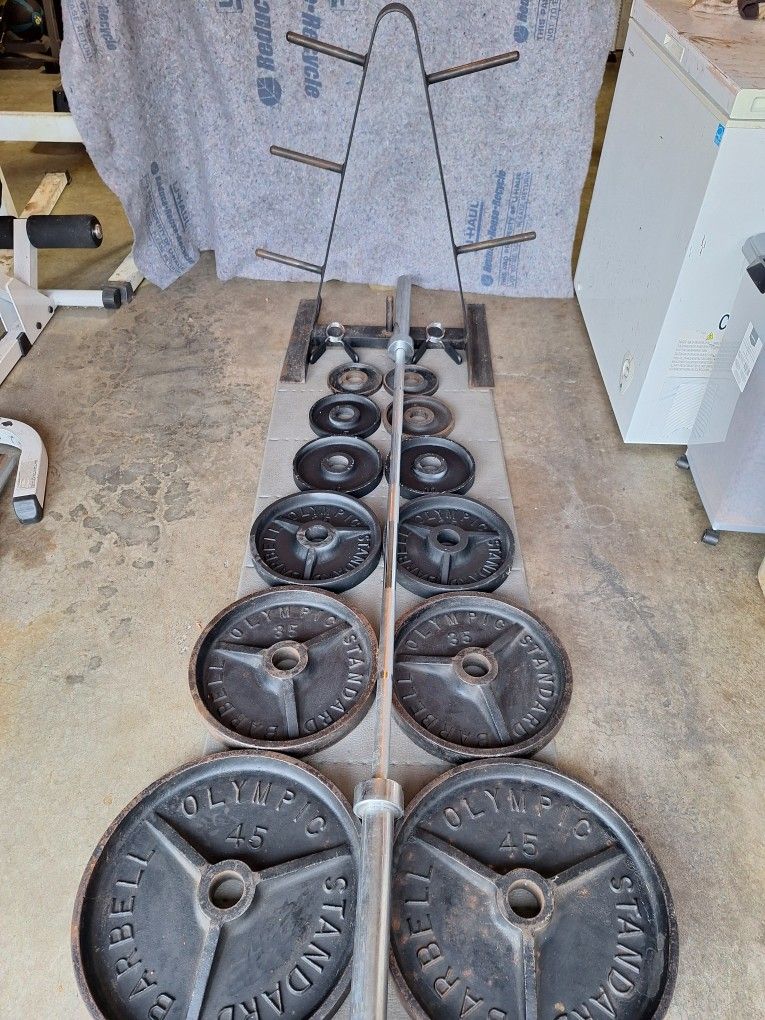 Olympic Weight Set With Rack