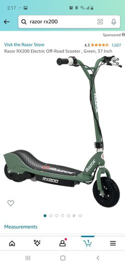 Razor RX200 Electric Off-Road Scooter , Green, 37 Inch