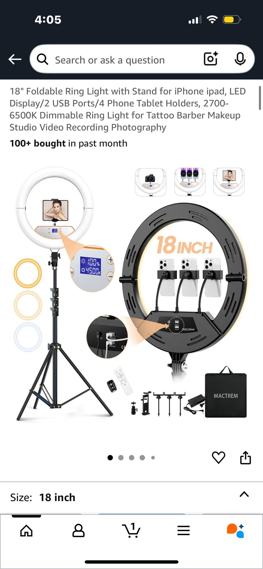 18” Ring Light