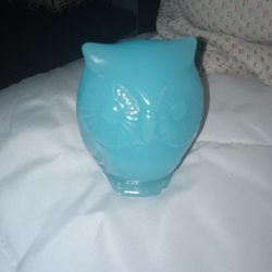 Blue Glass Owl By Fenton 
