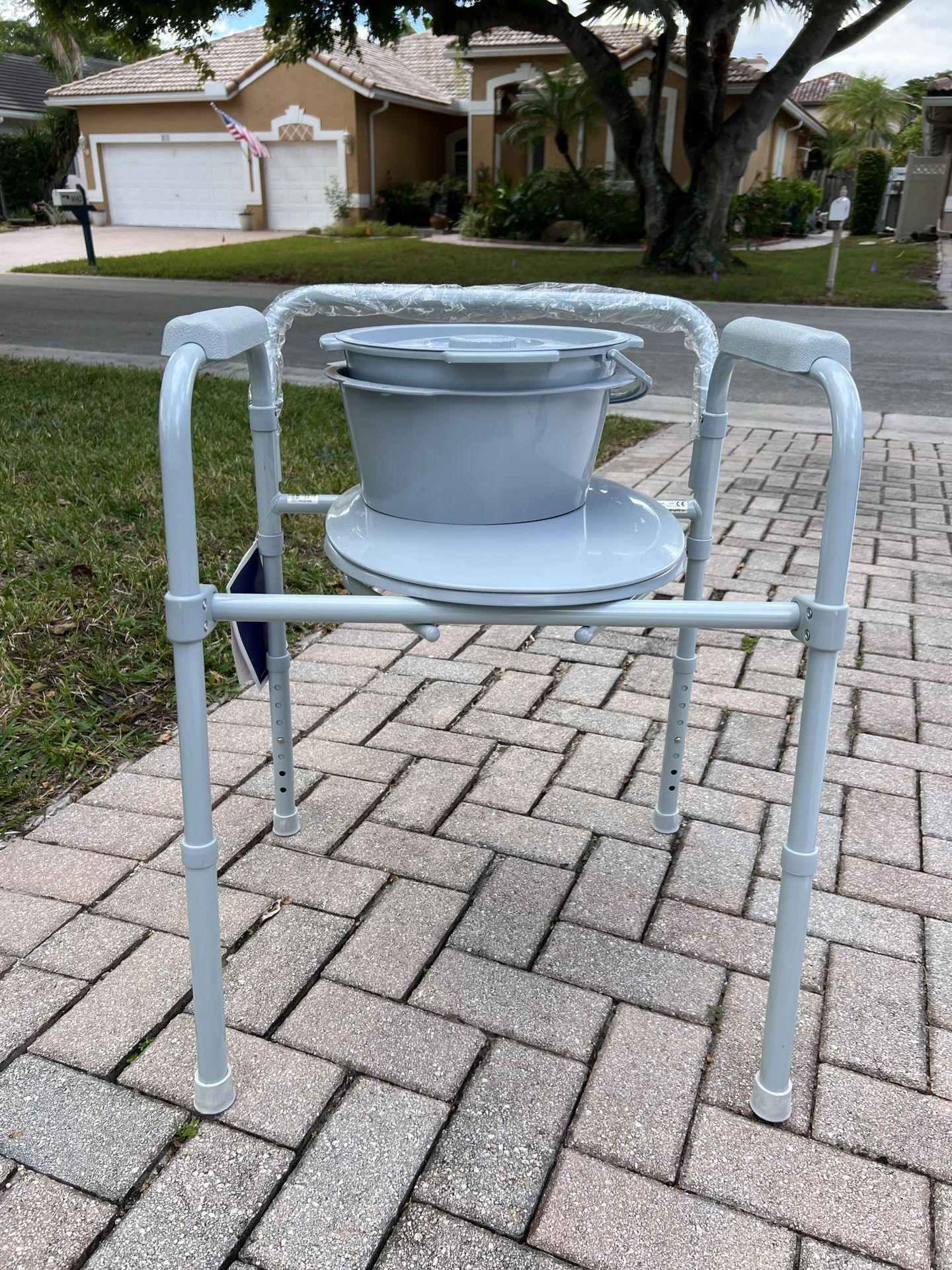 Folding portable Bedside Toilet/ Commode