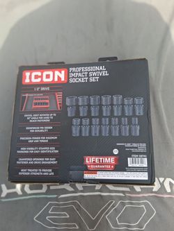 ICON Professional Impact Swivel Socket Set 1/2" Drive