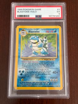 1999 Vintage Pokemon Blastoise Holo PSA 5 EX (2/102)