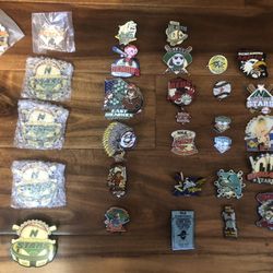 Baseball Pins Collection .  Great Gift Idea . Just To Attach To Board  With Cover Glass