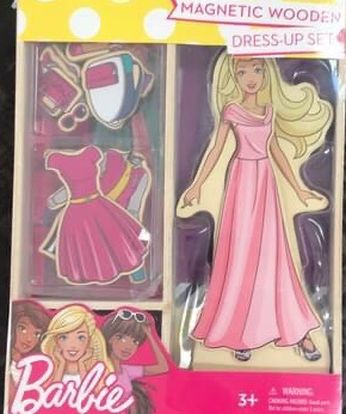 NEW and SEALED Barbie Wood Magnetic Doll Set just $7