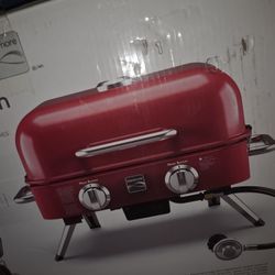Kenmore Retro 343-Sq. in Red Portable Liquid propane Grill