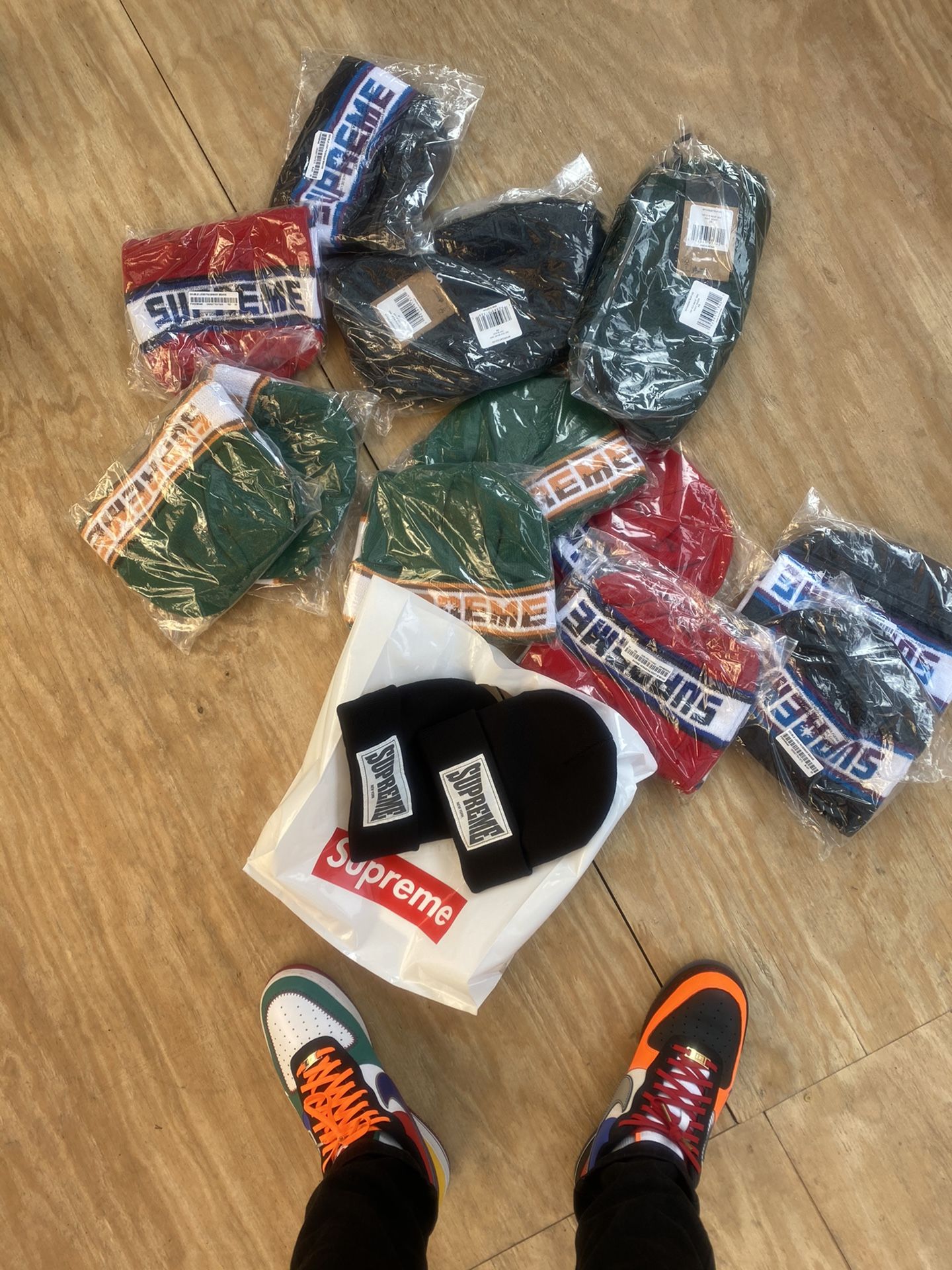 Supreme Double Logo Face Mask Beanie