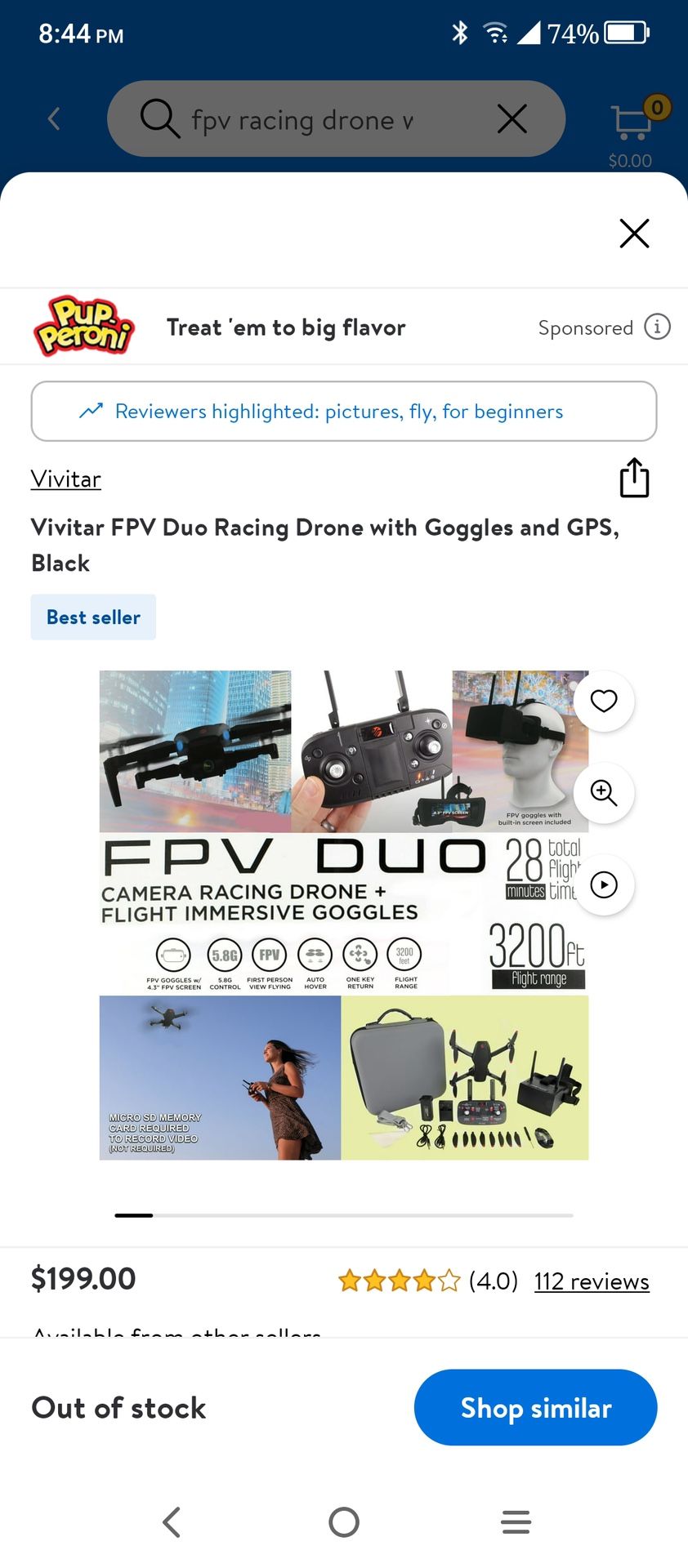 Fpv Racing Drone With Vr Headset