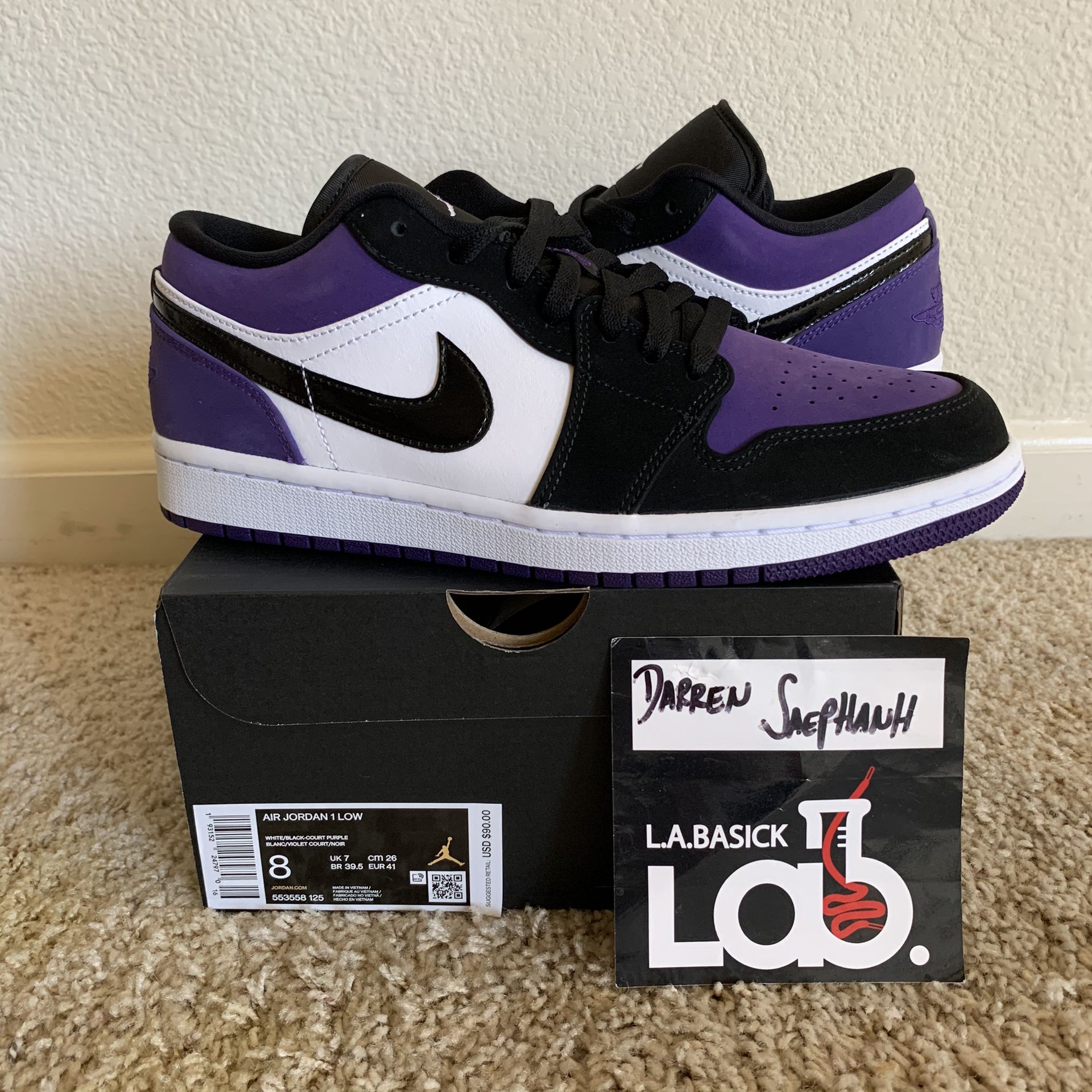 Jordan 1 Low “Court Purple”