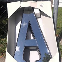 Letter A Mirror Shelf Wall Decor
