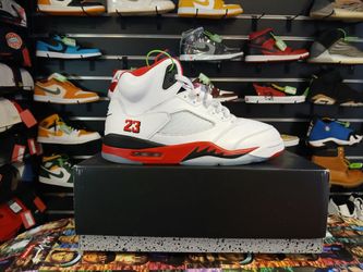 JORDAN 5 RETRO FIRE RED BLACK TONGUE - #HQ7978 101 - SIZE 11 - ORIGINAL BOX