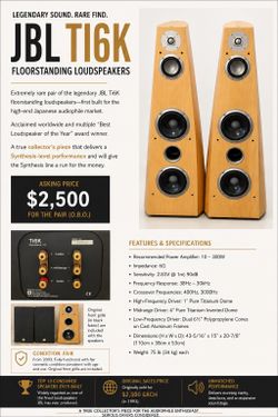 JBL Ti6K 3-way Floor standing Speakers (Pair)