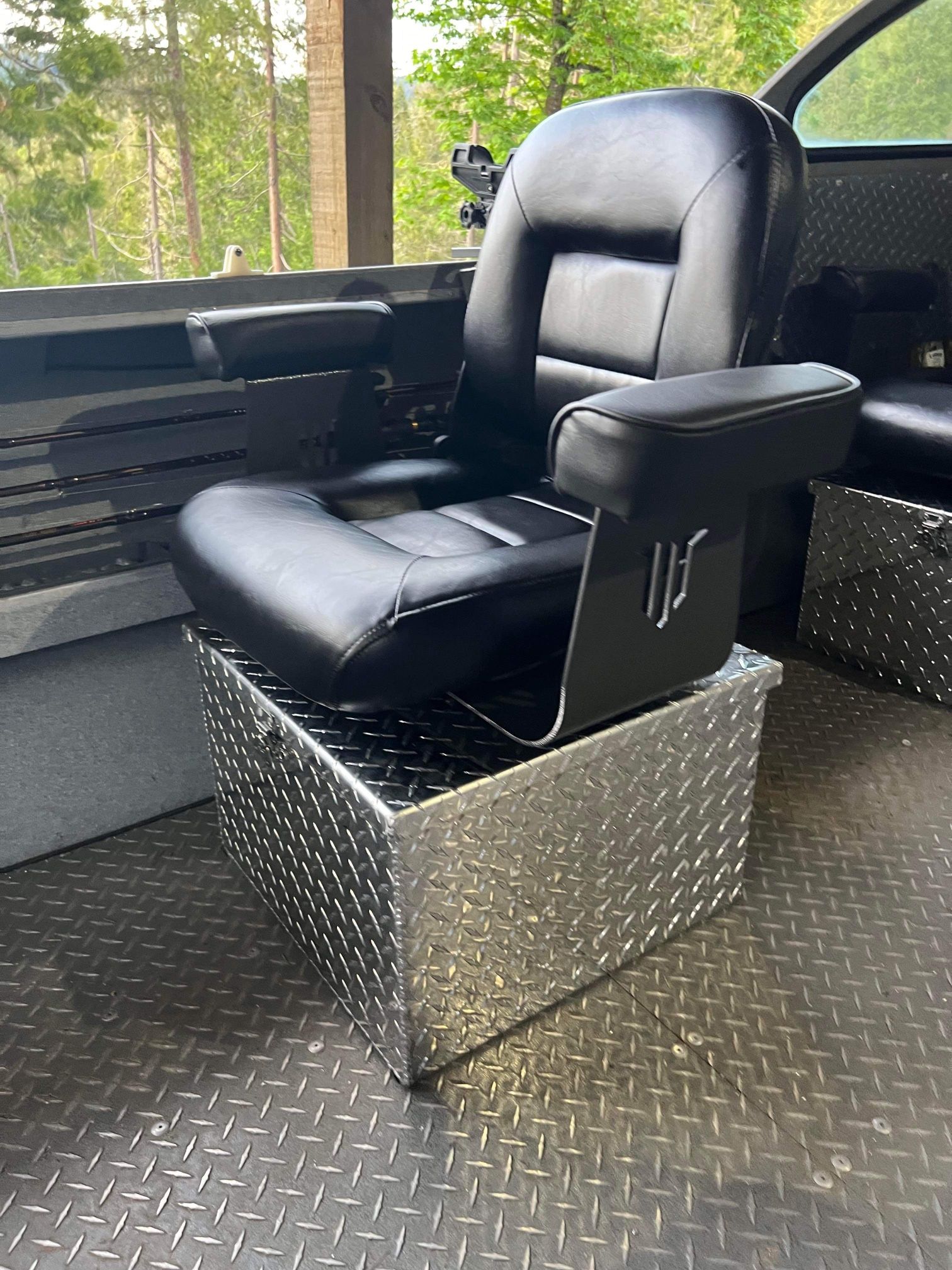 Diamond plate Seat boxes.