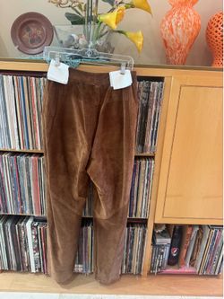PRICE DROP: MADE in USA, LANNA, 8, lined, HIGH-WAISTED, COGNAC, SUEDE PANTS