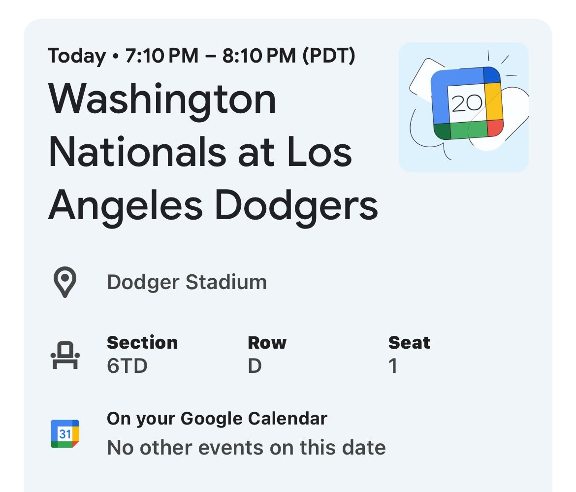 2 Dodgers Vs. Nationals Tickets And Parking Pass $140